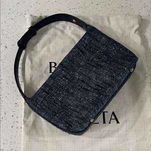 Bottega Mini Wallace denim boucle cotton Shoulder Bag